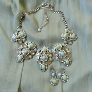 Statement necklace and earrings